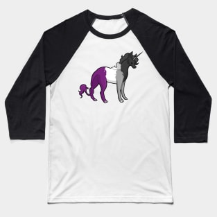 Asexual Pride Unicorn Baseball T-Shirt